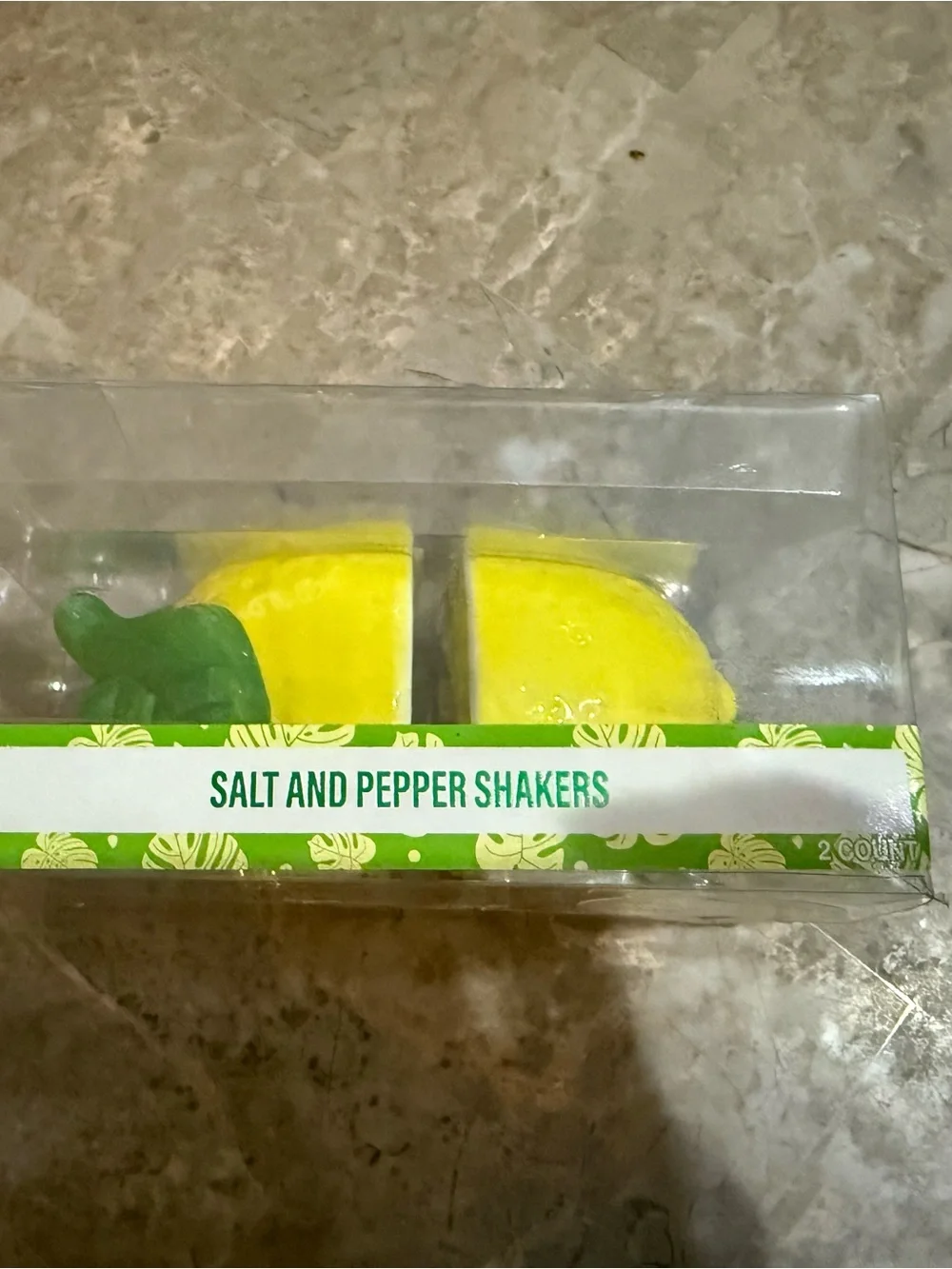 Lemon-Shaped Salt & Pepper Shaker Set - Yellow